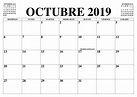 CALENDARIO OCTUBRE 2019 - 2020 : EL CALENDARIO OCTUBRE 2019 - 2020 PARA ...