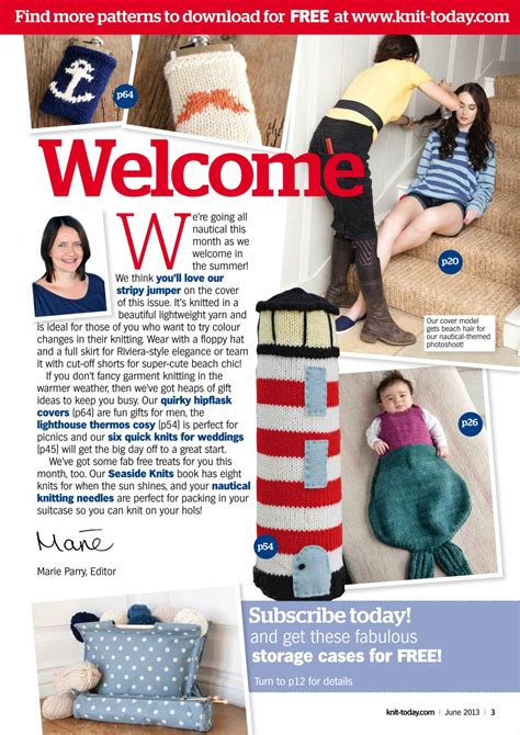 Knit Today Magazine June 2013 Subscriptions Pocketmags