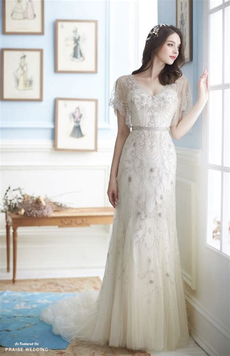 Regardless of the type or placement of the embellishments you choose, remember that embellishments should draw attention to your best features without overwhelming you or your dress. This vintage-inspired wedding gown from Jessica Lauren ...
