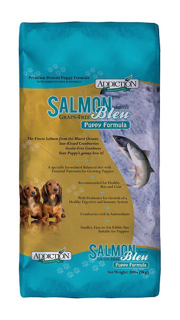 Grains commonly used in dog food include wheat, corn, oats, barley, rice, rye, and soy. Addiction Grain-Free Salmon Bleu Puppy Dry Dog Food vs. Sundays for Dogs | Sundays Food for Dogs