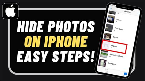 How To Hide Photos On Iphone Hide Hidden Album Youtube