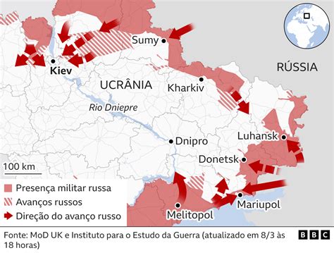 Os Mapas Que Mostram Avanço Da Rússia No Território Da Ucrânia Bbc News Brasil