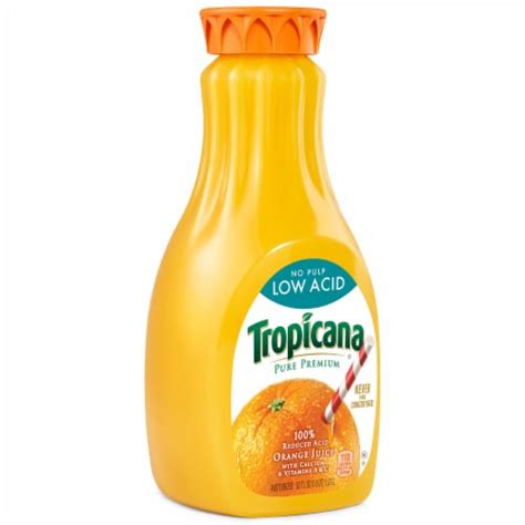 Tropicana® Orange Juice No Pulp Low Acid Bottle 52 Fl Oz Metro Market
