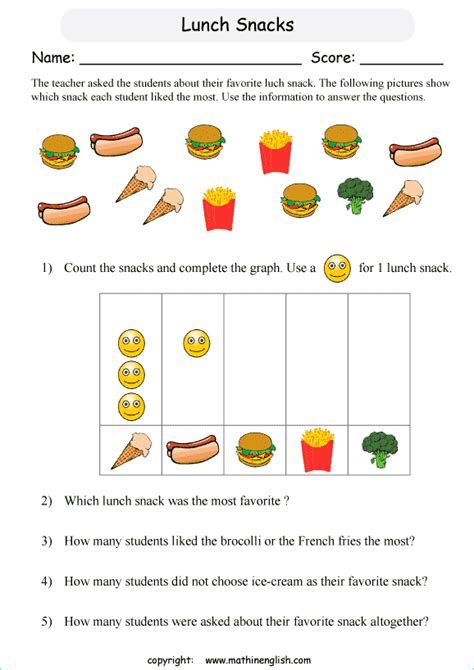 Here is the list of all the topics that students learn in this grade. Count the pictures, sort them and complete the picture ...