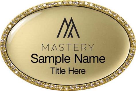Keller Williams Mastery Gold Oval Bling Badge 2700 Nicebadge