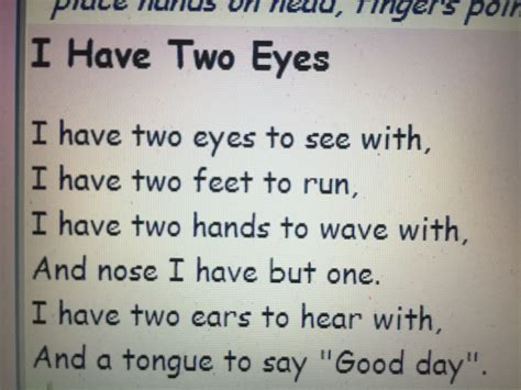 I Have Two Eyes