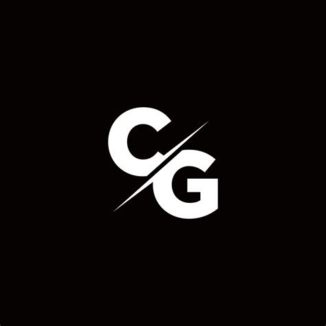 Cg Logo Letter Monogram Slash Con Plantilla De Diseños De Logotipos