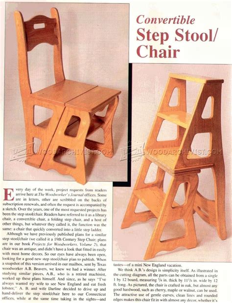 Chair Step Stool Plans • Woodarchivist