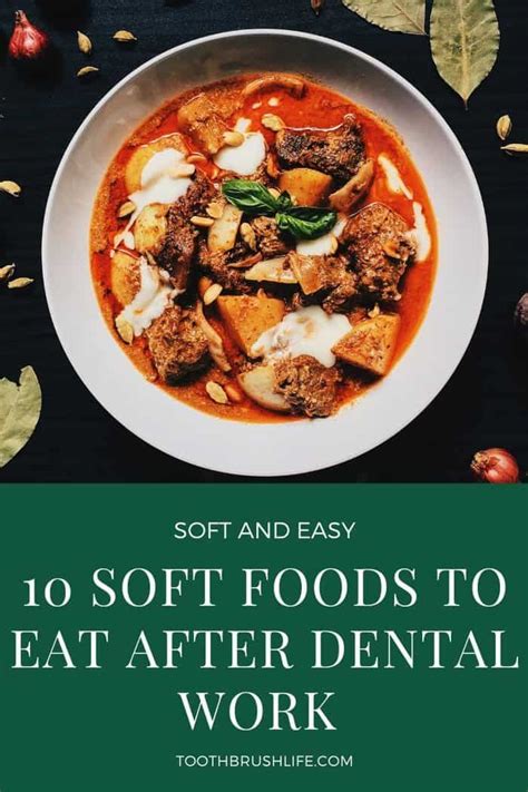 Here is a list of 20 soft foods that should be consumed after greek yogurt is a high protein food item which can be enjoyed after your dental surgery. 10 Soft Foods to Eat After Dental Work - Toothbrush Life ...
