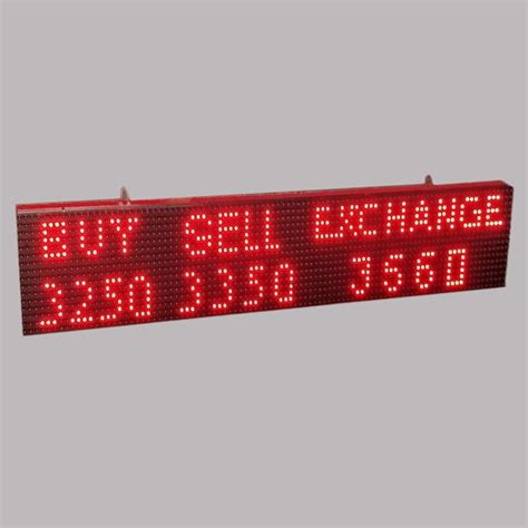 Red Wall Mounted Bold Scrolling Led Display Board Power Consumption