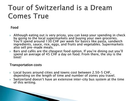 Ppt Tour Of Switzerland Is A Dream Comes True Powerpoint Presentation