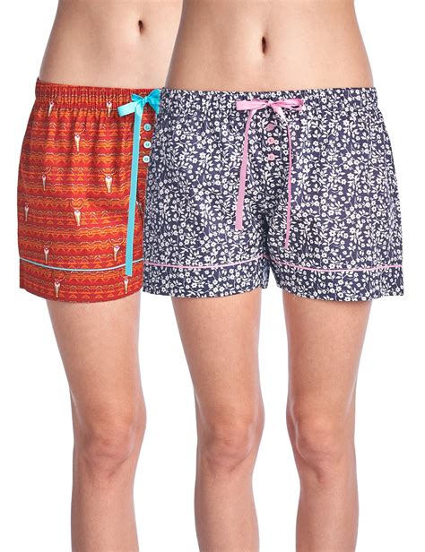 Casual Nights Casual Nights Womens 2 Pack Cotton Woven Lounge Boxer