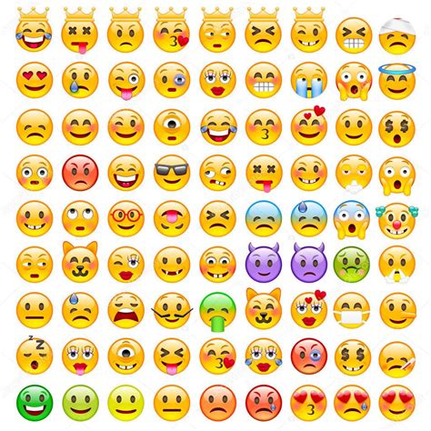 Conjunto De Iconos Emoji Vector De Stock Por ©ober Art 148418221