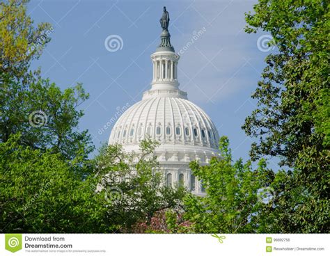 Dome Of The United States Capitol Building Stock Photo Image Of
