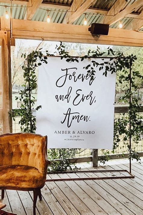 Wedding Backdrop Forever And Ever Amen Sign Wedding Anniversary