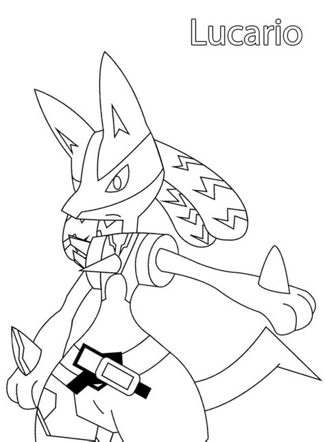 Lucario For Free Coloring Page Download Print Or Color Online For Free