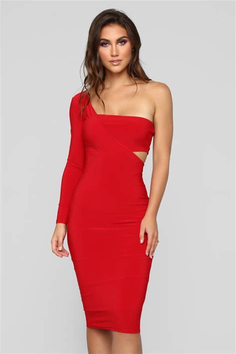 the way i love you one shoulder dress red dresses one shoulder dress bandage midi dress