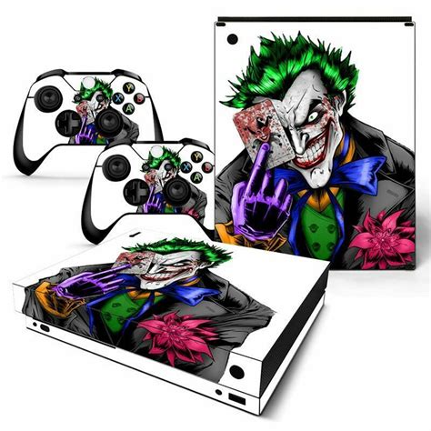 Xbox One X Console Skin Decal Sticker White The Joker Custom Design New