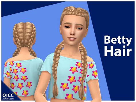 Qiccs Betty Hair Sims 4 Toddler Sims 4 Children Sims 4