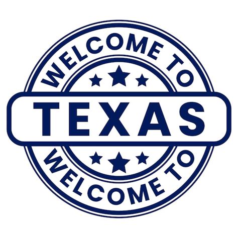 Premium Vector Blue Welcome To Texas Sign Stamp Sticker With Stars