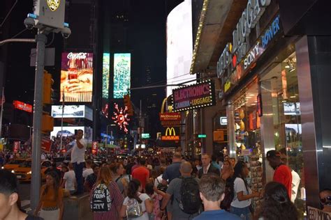 5th Avenue Times Square Nyc Night Landmarks New York