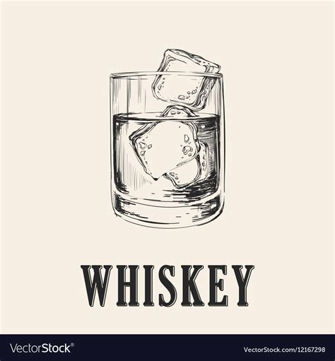 Whiskey Glass Hand Drawn Drink Vector Illustration Download A Free Preview Or High Quality