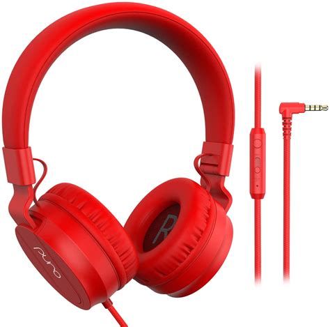 Puro Sound Purobasic Wired Volume Limited Headphones Red