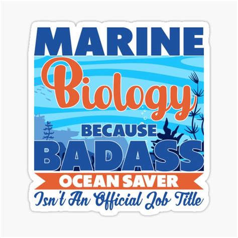 Marine Biologist Ocean Animals Marine Life Sticker For Sale By