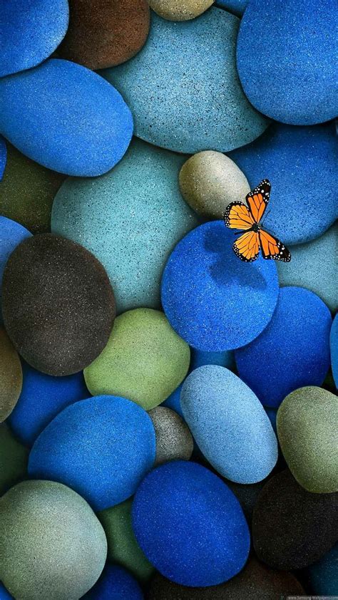 Blue Pebbles Hd Wallpapers For Mobile Samsung Wallpaper Hd Phone
