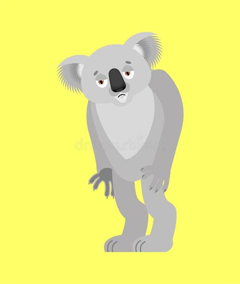 Sad Koala With Tear Vector Illustration Stock Vector Illustration Of