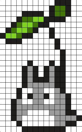 Tiny Totoro Kandi Pattern In 2022 Easy Perler Bead Patterns Easy