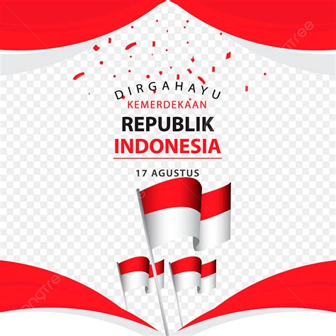Ilustrasi Desain Vektor Poster Dirgahayu Kemerdekaan Republik Indonesia