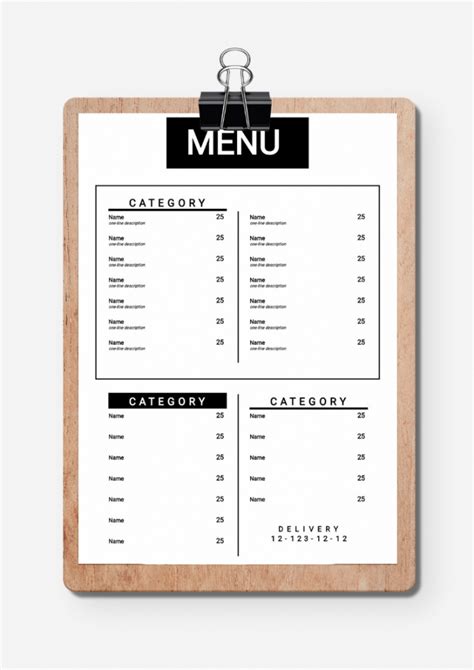A Laconic Menu Design 8 Templates Waitron Menu Blog