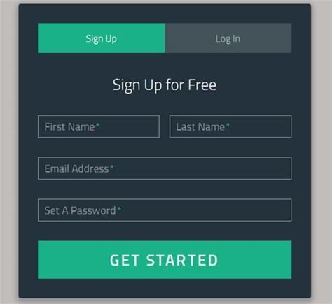 40 Beautiful Css Sign Up And Registration From Forms Pinterest