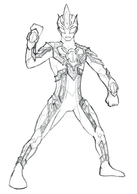 Ultraman Geed Coloring Pages Ultraman Ginga Victory Sketch Coloring Riset