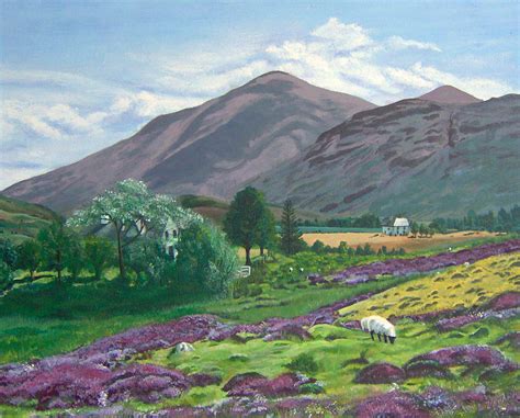 Scottish Highlands Painting By Liz Zahara