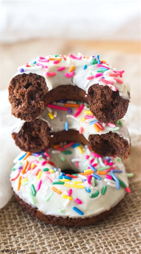 Chocolate Sprinkle Donuts With Vanilla Glaze A Latte Food