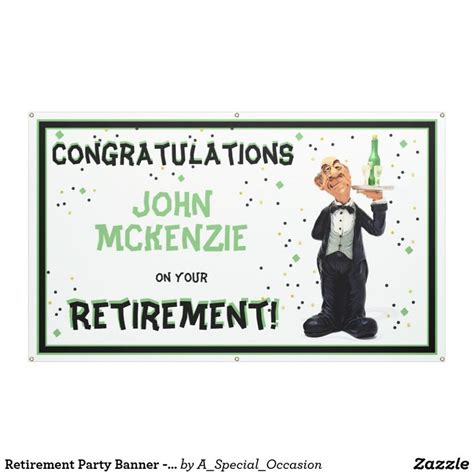 Retirement Party Funny Waiter Sign Hanging Party Funny