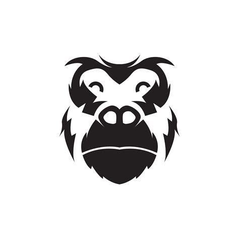 Cabeça Gorila Mascote Logotipo Símbolo Ilustração Vetorial Design