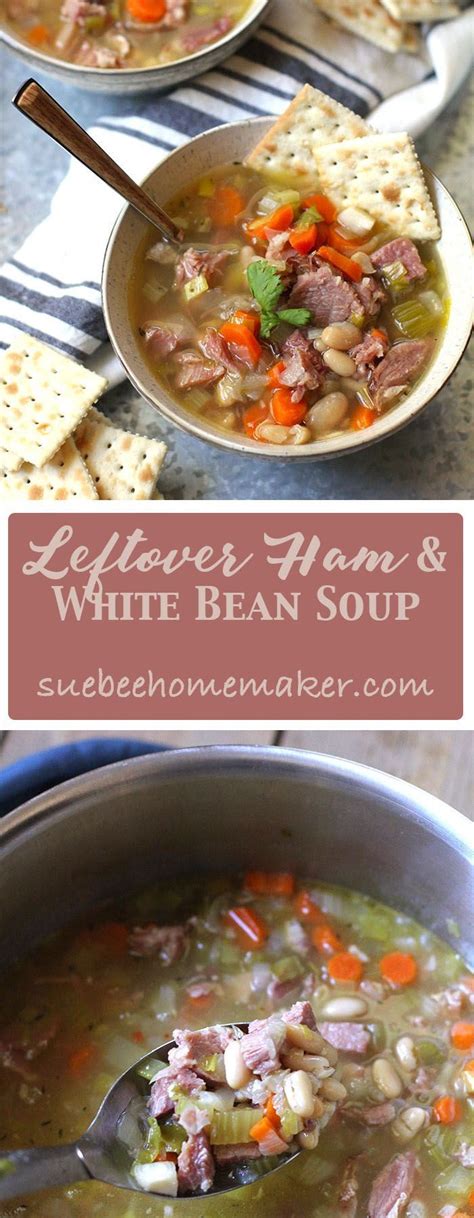 Add the mashed beans, and gently toss in the garlic mixture. Leftover Ham and White Bean Soup is a clean-out-the ...