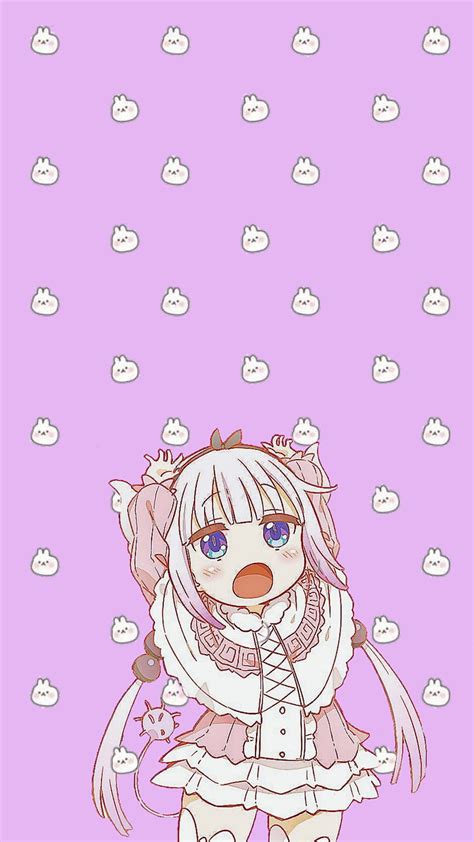 Kanna Kamui Anime Cute Pink Purple Kawaii Hd Phone Wallpaper Pxfuel
