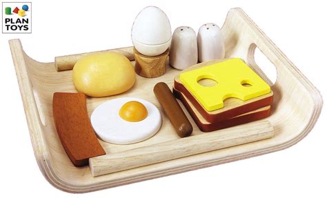 Plan Toys Breakfast Menu Solid Wood Version Toy Foods