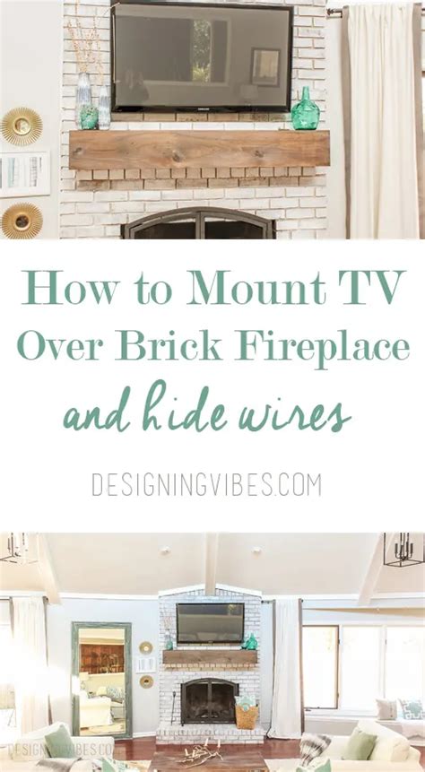 How To Mount A Tv Over A Brick Fireplace And Hide The Wires