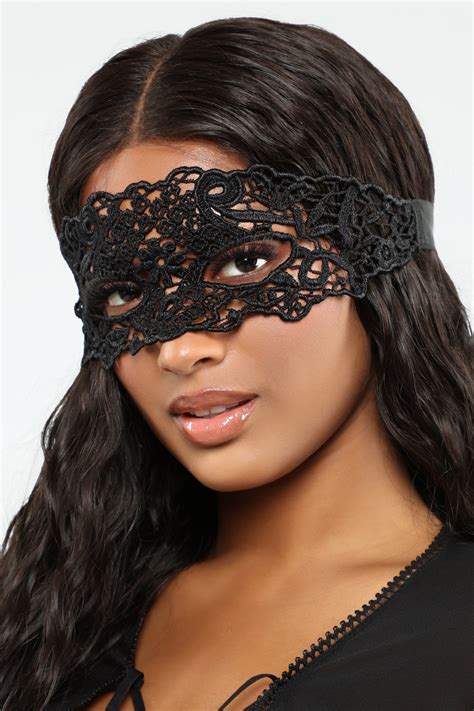 Lady Behind The Mask Lace Eye Mask Black