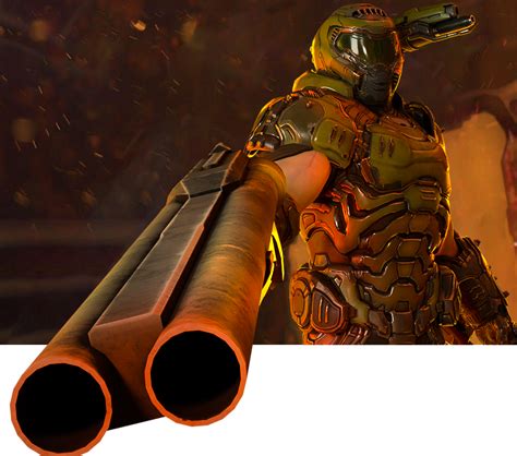 Doom Slayer Sticking Super Shotgun Through The Screen But It S Fortnite R Doom