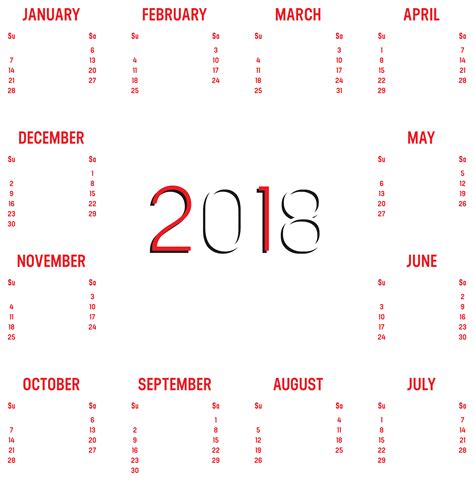 2018 Calendar Transparent Png Image Gallery Yopriceville High
