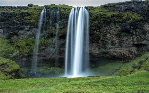 Rock 4k Stream Waterfall Iceland Seljalandsfoss Hd Wallpaper