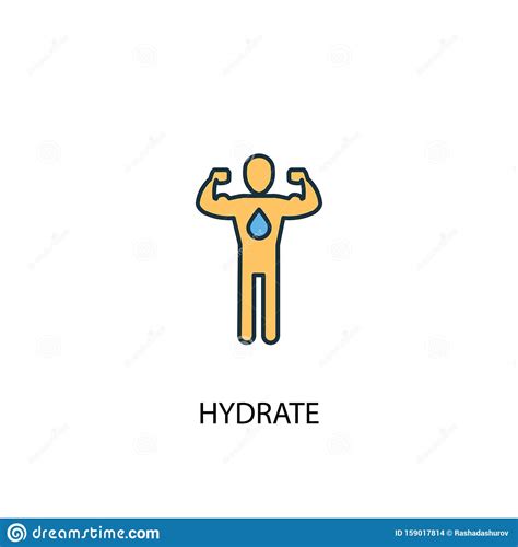 Hydrate Concept 2 Colored Line Icon Stock Vector Illustration Of