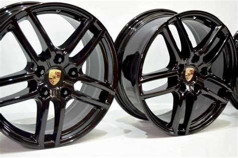 19 Porsche Cayenne Black Factory Oem Wheels Rims 958362146009a1 Copy