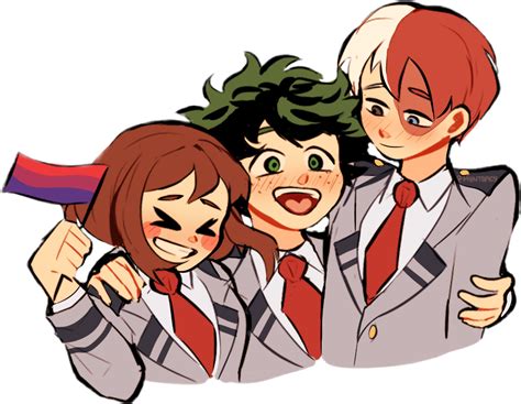 Bi Bisexual Pride Anime Bnha Sticker By Angelicgravity